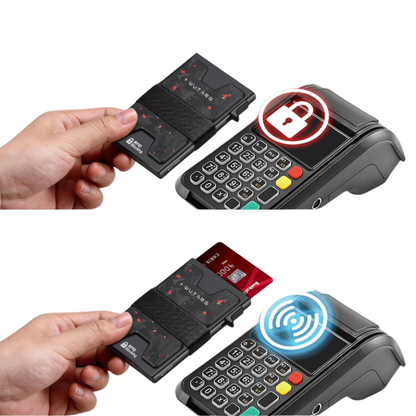 Tarjetero WUTARG Carbon Red Diamond | Aluminio 6061 con Protección RFID