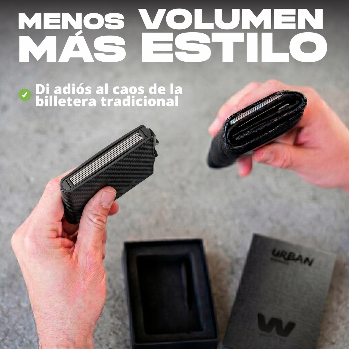 Tarjetero WUTARG Urban Series | Cuero Pu alta resistencia y Protección RFID