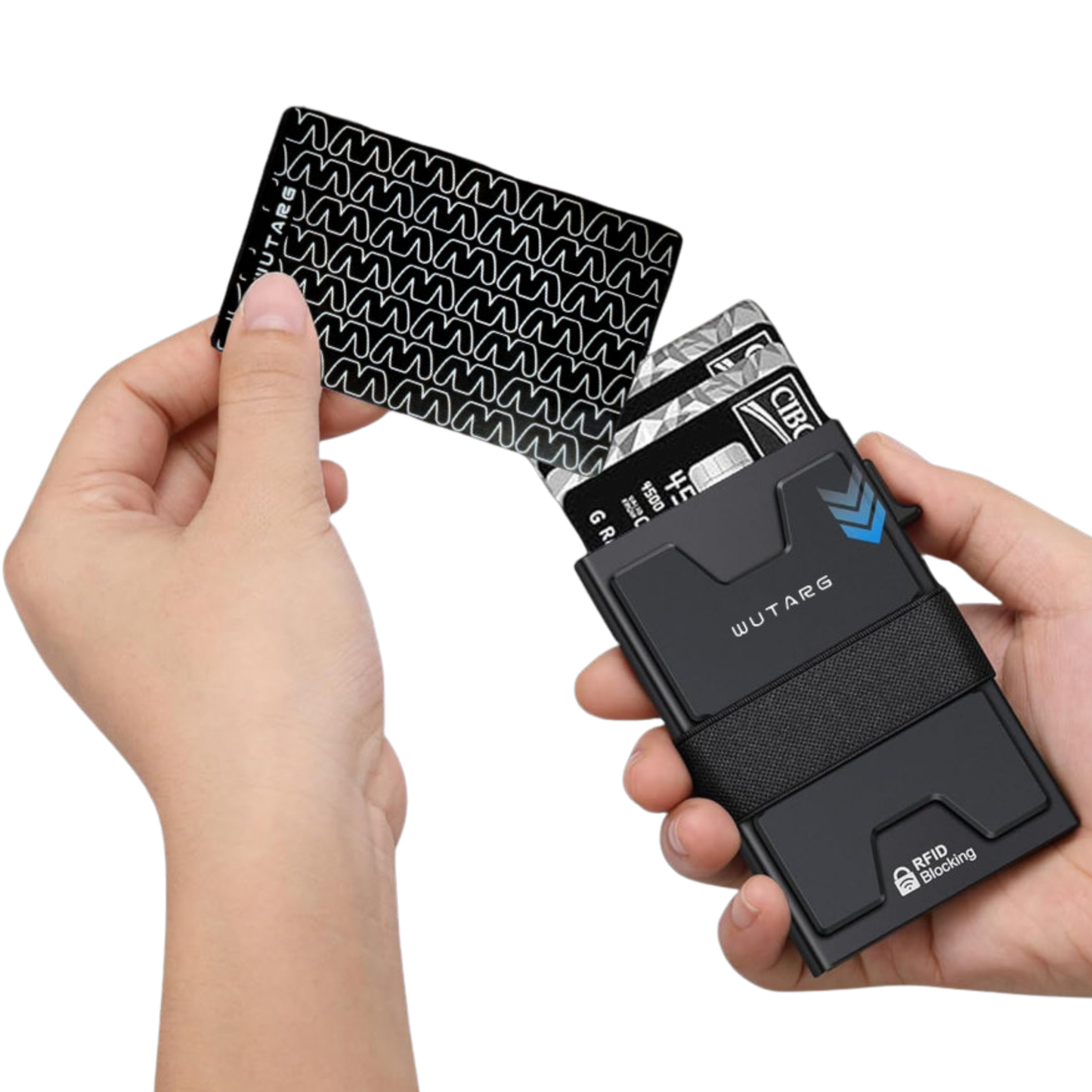 Tarjetero WUTARG Carbon Onyx Matte | Aluminio 6061 mate con Protección RFID