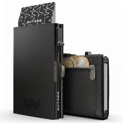 Tarjetero WUTARG Classic Series | RFID · Pop-up escalonado · Cremallera para monedas