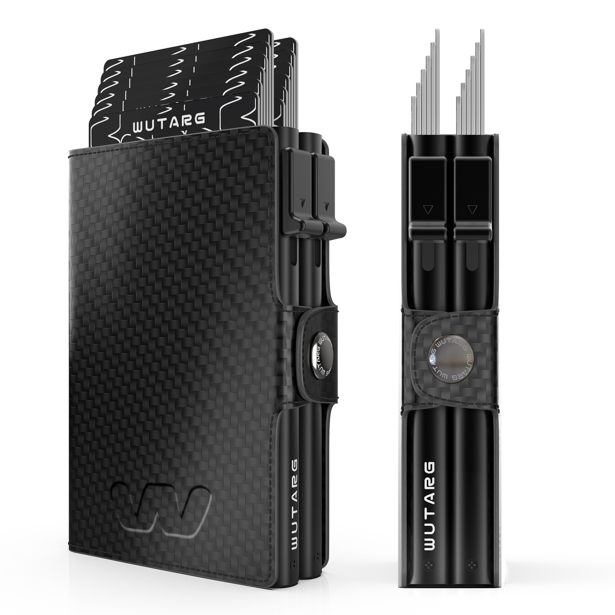 Tarjetero WUTARG Deluxe Series | Cuero Pu alta resistencia y Protección RFID
