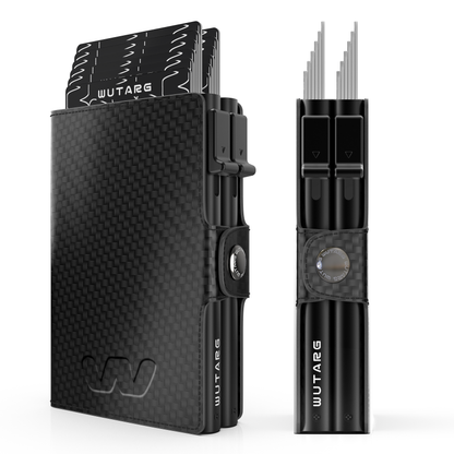 Tarjetero WUTARG Deluxe Series | Cuero Pu alta resistencia y Protección RFID
