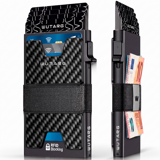 Tarjetero WUTARG Carbon Series | Aluminio 6061 y Protección RFID